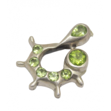 Sterling Silver 925 pendant semi precious green peridot gem stone women C 308